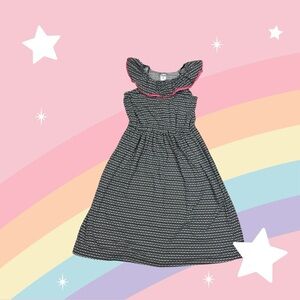 Carter's Black and White Patterned Dress with Pink Trim